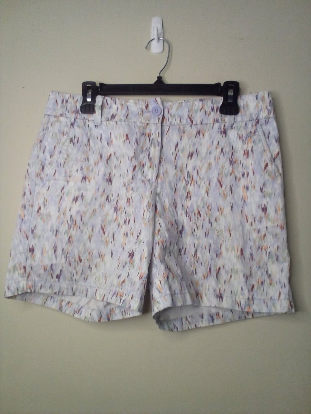 Loft Outlet 6" Short Women 4 Casual Splatter Pattern Blue Brown